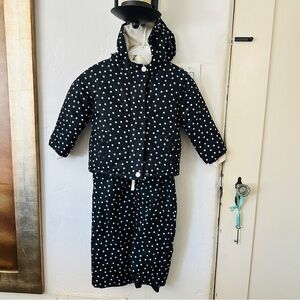 Cat & Jack Black and White Polka Dot Kids Jacket & Coat